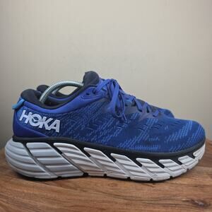 Hoka One One Gaviota 4 Mens Blue Size 10.5 Wide 2E Running Shoes 1123198 BBGP